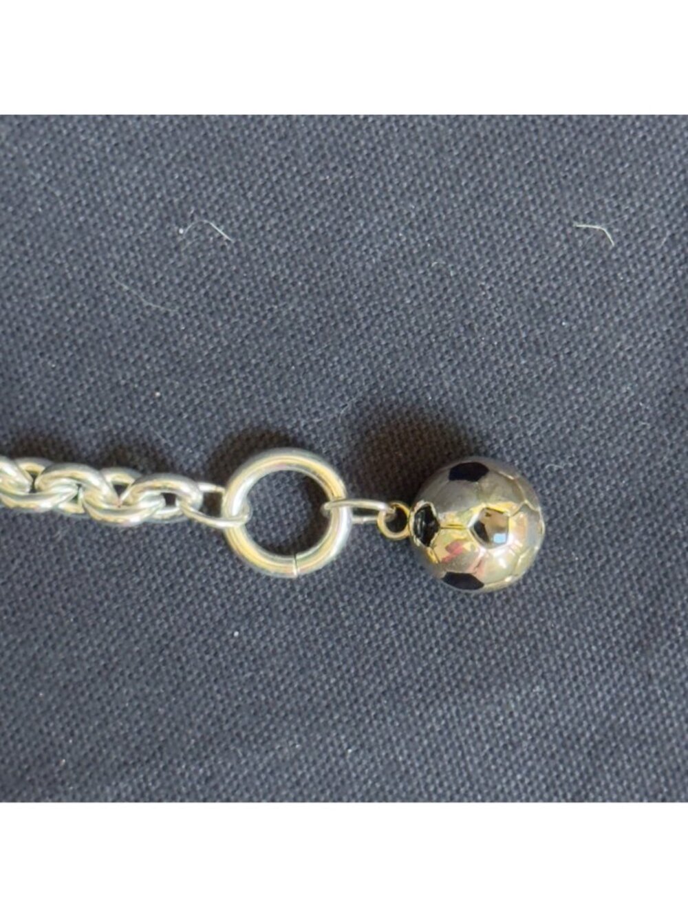 BEST Silver-Tone Chain Bracelet With Soccer Ball Charm & Toggle Clasp - Picture 5 of 10